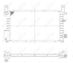 Nrf 55314 - RADIADOR ALU BRAZED FORD FIESTA 89-