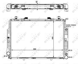  55320 - RADIADOR ALU BRAZED MERCEDES 600 91