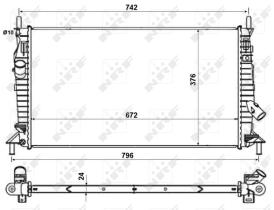 Nrf 55327 - RADIADOR ALU BRAZED FORD C-MAX 07-