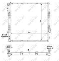 Nrf 55329 - RADIADOR ALU BRAZED BMW X5 E53 00-