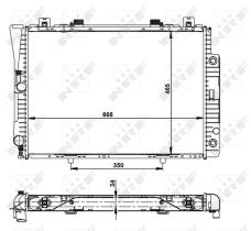Nrf 55332 - RADIADOR ALU BRAZED MERCEDES 280 92