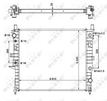 Nrf 55334 - RADIADOR ALU BRAZED MERCEDES ML230