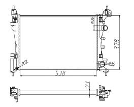 Nrf 55341A - RADIADOR ALU MECHAN OPEL VAUXHALL C