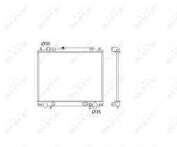 Nrf 55344 - RADIADOR ALU BRAZED MITSUBISHI L400