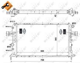 Nrf 55351 - RADIADOR ALU BRAZED OPEL VAUXHALL A