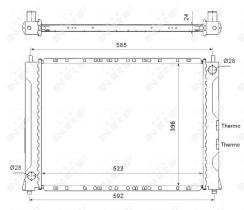  55425 - RADIADOR ALU BRAZED ROVER 214 90-