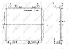Nrf 56018 - RADIADOR ALU BRAZED CHRYSLER PT CRU