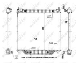 Nrf 56027 - RADIADOR ALU BRAZED FORD E150/E250/