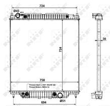 Nrf 56029 - RADIADOR ALU BRAZED FORD F-250 SUPE