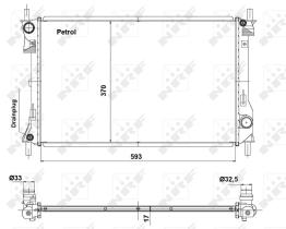 Nrf 56041 - RADIADOR ALU BRAZED FORD FIGO 1.4 L