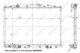 Nrf 56053 - RADIADOR ALU BRAZED HONDA PILOT 3.5