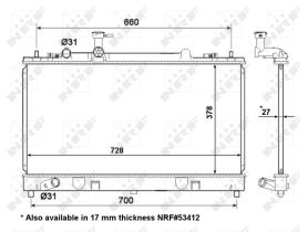 Nrf 56063 - RADIADOR ALU BRAZED MAZDA 6 02-