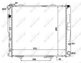  56075 - RADIADOR ALU BRAZED MERCEDES E250 9