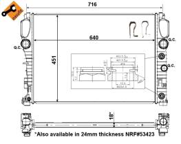  56076 - RADIADOR ALU BRAZED MERCEDES CLS280