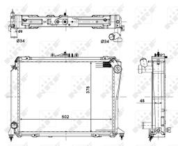Nrf 56113 - RADIADOR ALU BRAZED TOYOTA HIACE 2.