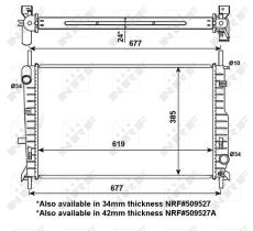 Nrf 56135 - RADIADOR ALU BRAZED FORD COUGAR 98-