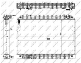 Nrf 56138 - RADIADOR ALU BRAZED MERCEDES ACTROS
