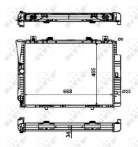 Nrf 56142 - RADIADOR ALU BRAZED MERCEDES 280 92