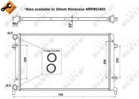 Nrf 56153 - RADIADOR ALU BRAZED VW GOLF V 1.6 0