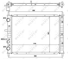 Nrf 58013 - RADIADOR ALU BRAZED FIAT BRAVA 95-