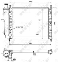 Nrf 58016 - RADIADOR ALU MECHAN FIAT BRAVA 95-