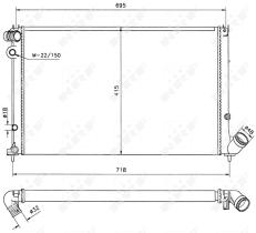 Nrf 58021 - RADIADOR ALU BRAZED PEUGEOT 406 95-