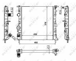 Nrf 58023 - RADIADOR ALU MECHAN DACIA LOGAN 04-