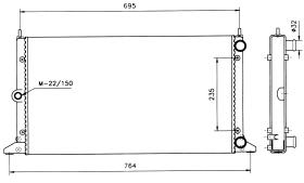 Nrf 58028 - RADIADOR FORD - SEAT - VOLKSWAGEN G