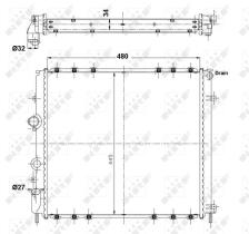 Nrf 58075 - RADIADOR ALU BRAZED RENAULT KANGOO