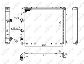 Nrf 58075A - RADIADOR ALU MECHAN RENAULT KANGOO