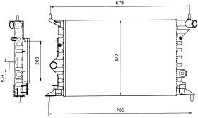 Nrf 58103 - RADIADOR OPEL VECTRA-B 1,6/2,0I
