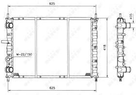 Nrf 58122 - RADIADOR ALU BRAZED FIAT BRAVA 96-