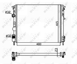 Nrf 58148 - RADIADOR ALU MECHAN DACIA LOGAN 04-