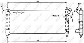 Nrf 58154 - RADIADOR ALU MECHAN OPEL VAUXHALL A