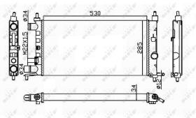 Nrf 58155 - RADIADOR ALU MECHAN OPEL VAUXHALL C