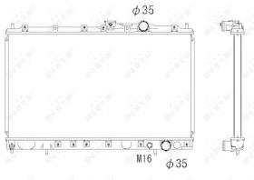 Nrf 58182 - RADIADOR ALU BRAZED MITSUBISHI COLT