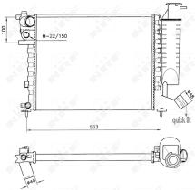 Nrf 58184 - RADIADOR ALU MECHAN CITROEN XSARA 9