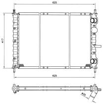 Nrf 58190 - RADIADOR ALU BRAZED FIAT BRAVA 96-
