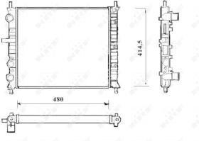 Nrf 58191 - RADIADOR ALU MECHAN FIAT MULTIPLA 9