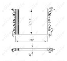 Nrf 58207 - RADIADOR ALU MECHAN RENAULT 19 88-