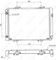 Nrf 58208 - RADIADOR ALU BRAZED MERCEDES 190 2.