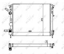 Nrf 58217 - RADIADOR ALU MECHAN DACIA LOGAN 04-