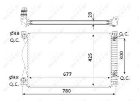 Nrf 58234 - RADIADOR ALU BRAZED AUDI A6 04-