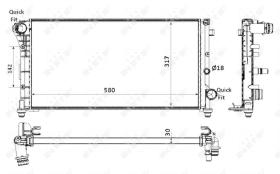 Nrf 58237 - RADIADOR ALU MECHAN FIAT PANDA 03-