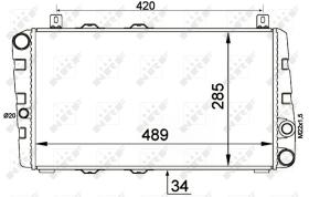 Nrf 58250 - RADIADOR ALU MECHAN SKODA 130 88-