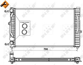 Nrf 58259 - RADIADOR ALU MECHAN AUDI A4 94-