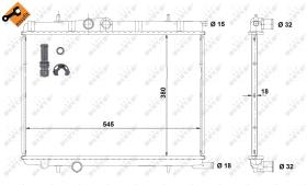 Nrf 58267 - RADIADOR ALU BRAZED CITROEN XSARA P