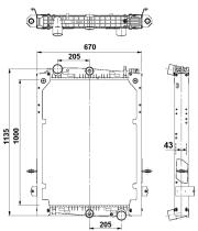  58280 - RADIADOR ALU BRAZED DAF 85CF 98-