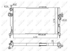 Nrf 58282A - RADIADOR ALU MECHAN OPEL VAUXHALL C