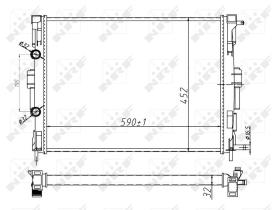 Nrf 58329A - RADIADOR ALU MECHAN RENAULT GRAND S